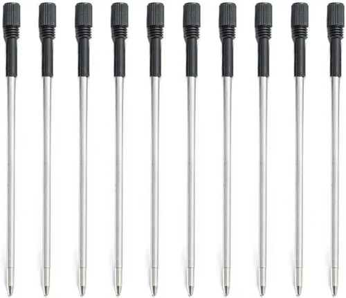 Vista 9 de Gullor Ballpoint Pen Refills, Pack of 10, Length 116 mm, Black Ink