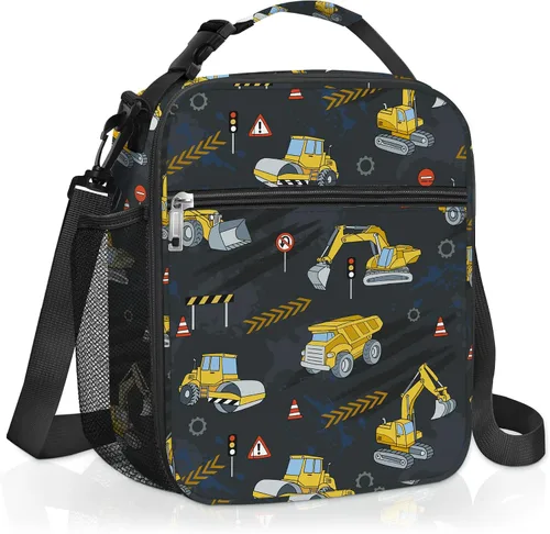 Vista 13 de Bolsa de almuerzo térmica aislada para niños Clastyle Sport Ball, grande, azul, con enfriador térmico, para niños, para picnic, escuela, canasta