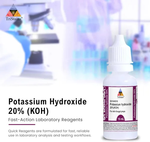 Vista 2 de Hidróxido de potasio 20% KOH-15mL Frasco cuentagotas