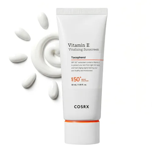 Vista 12 de COSRX Protector solar con vitamina E y luz aireada con llavero gratis, exclusivo de Amazon, protector solar coreano para piel grasa, artículos