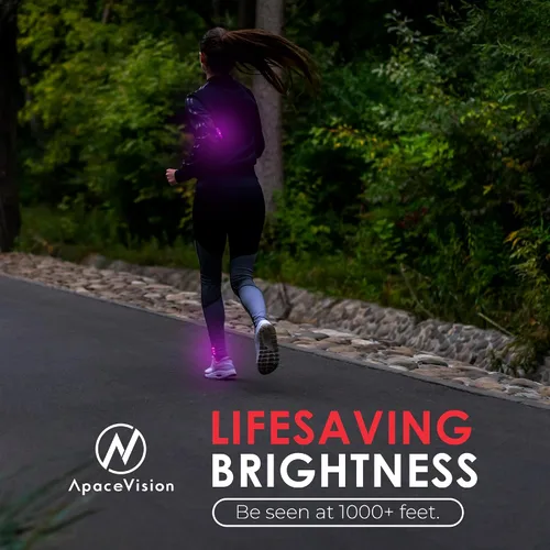 Vista 3 de LED Safety Light (2 Pack) - Clip On Strobe/Running Lights for Runners, Dog, Bike, Walking, Boat, Kayak, Stroller and More - High Visibility
