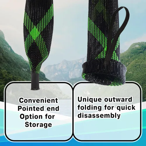 Vista 5 de Fundas para caña de pescar Reaction Tackle - Mangas y cubiertas para cañas de pescar para Baitcasting y Spinning - Se ajustan hasta cañas de 7 pies