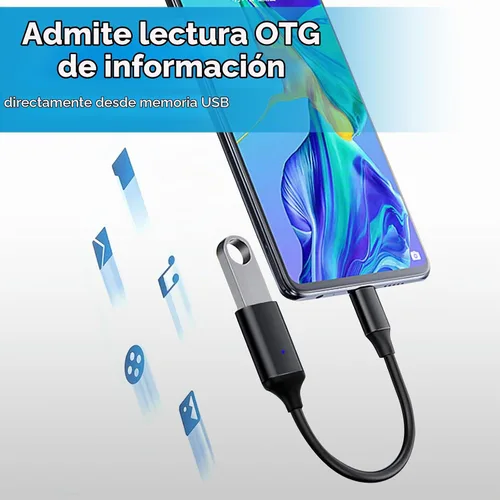 Vista 3 de OITYEUF Paquete de 2 adaptadores USB C a USB 3.0, tipo C macho a USB hembra, OTG, adaptador Thunderbolt a USB compatible con iPhone 16 15 Pro Max