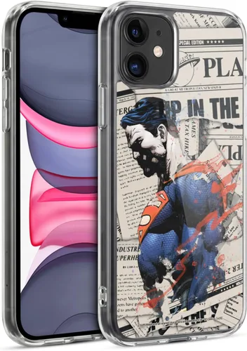 Vista 59 de Head Case Designs Officially Licensed Superman DC Comics Collage 80th Anniversary Gel Case [Military Grade Protection] Compatible with Apple iPhone