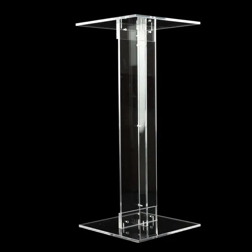 Vista 11 de Efavormart - Jarrón de pedestal de acrílico resistente de 40 pulgadas con cuentas de cristal colgantes, soporte de pilar transparente, centros
