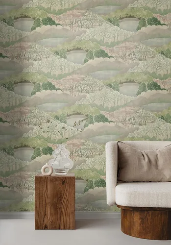 Vista 2 de Surface Style - Papel tapiz despegable y adhesivo, papel tapiz panorámico para dormitorio, tocador, cocina, autoadhesivo, vinilo, cobertura de 30.75