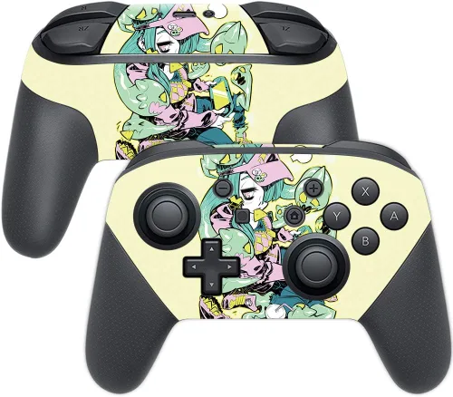 Vista 42 de MightySkins Skin compatible con Nintendo Switch Pro Controller - Alien Battle Funda protectora de vinilo duradera y única Fácil de aplicar