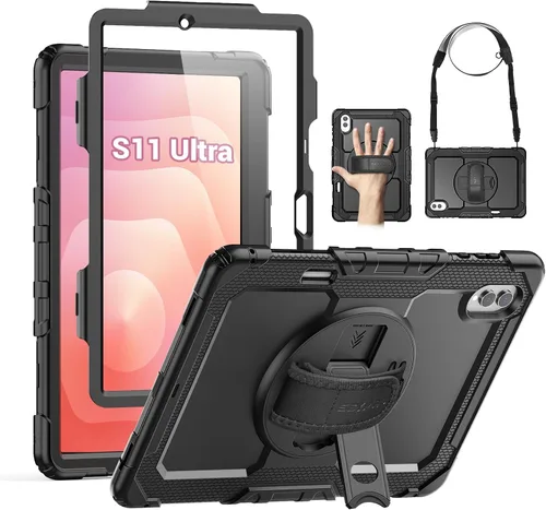 Vista 10 de SEYMAC - Funda protectora resistente a prueba de golpes para Samsung Galaxy Tab S6 Lite de 10.4 pulgadas 2024/2022/2020 (SM-P620/P610/P615), Negro
