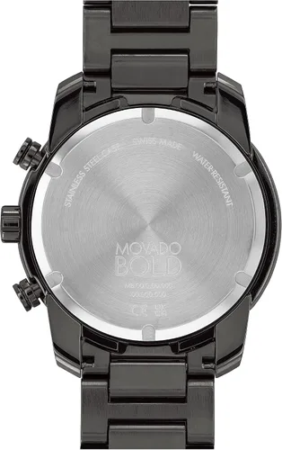Vista 3 de Movado Mens Bold Verso Swiss Quartz Chronograph Watch with Stainless Steel Bracelet Grey