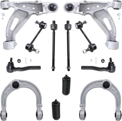 Vista 87 de Detroit Axle - Kit de extremo delantero para Hyundai Sonata XG350 XG300 Kia Optima, 2 brazos de control superiores con juntas de bola, 2 brazos