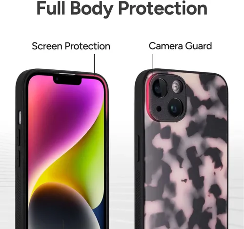 Vista 6 de Funda de teléfono para iPhone 14, compatible con MagSafe, protección completa de la cámara, carcasa de tortuga a prueba de golpes para mujer, funda