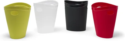 Vista 5 de Addis Papelera de plástico para baño, dormitorio, oficina, color negro, 12 LTR