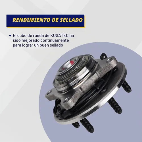 Vista 5 de KUSATEC 515043 Cojinete de rueda delantera y conjunto de cubo