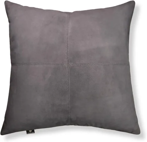 Vista 104 de Funda de almohada de cuero de cordero 100% cuero de cordero – Funda de cojín para sofá – Fundas decorativas para sala de estar y dormitorio, cuero