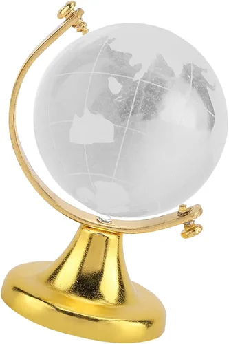 Vista 9 de Bola mágica redonda de la esfera del mundo del globo de la tierra bola de cristal con soporte Decoración de arte para el hogar Oficina Decoración