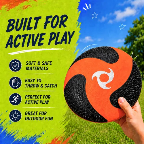 Vista 6 de Juego combinado deportivo 8 en 1 – Los mejores juegos familiares al aire libre para patio trasero con fútbol de espuma, discos voladores, anillos