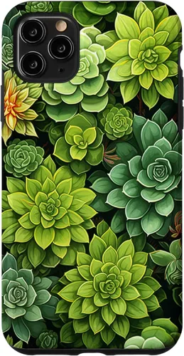 Vista 13 de Succulent Plant Botanical Green Floral Pattern Flower Cactus Case for iPhone 17