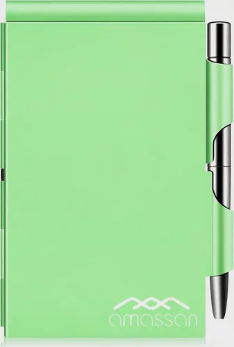 Vista 16 de Cuaderno pequeño de metal, mini bloc de notas, bloc de notas de bolsillo pequeño, estuche de aluminio con mini bolígrafo de metal y hojas de 60