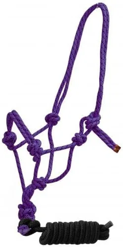 Vista 5 de Cuerda trenzada de nailon vaquero con nudo halter con correa extraíble de 7 1/2 pies