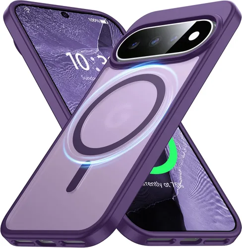 Vista 12 de Funda Magnética NO.1 para Google Pixel 7a Case [Compatible con MagSafe][Anti-Huellas][Ajuste Delgado][Resistente a Golpes Militar] Cubierta de Negro
