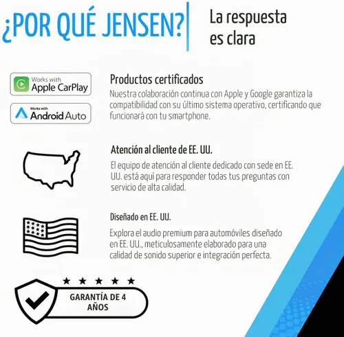 Vista 5 de [Usado] JENSEN J1CA7-BUC Apple CarPlay Android Auto certificado de 7 pulgadas Radio estéreo de coche con pantalla táctil doble DIN Llamadas