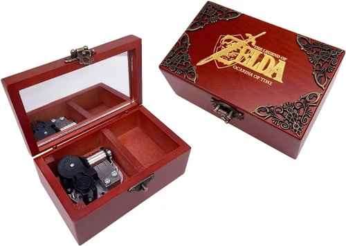 Vista 8 de Youtang You are My Sunshine - Caja de música de joyería con espejo, caja musical de madera grabada con láser, caja de música a cuerda, regalo