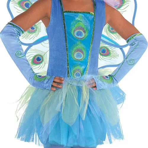 Vista 2 de amscan Girls Princess Peacock Costume