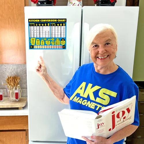 Vista 2 de Imán de tabla de conversión de medidas de cocina, extra grande, fácil de leer, decoración magnética de cocina - Herramienta de medición de recetas
