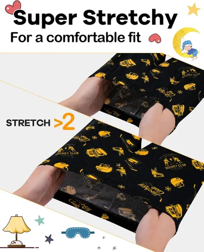 Vista 3 de DAUGHTER QUEEN Pijama para niños de 4 piezas, 100% algodón, talla 18 meses a 12 años