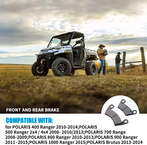 Vista 6 de JINGKE Pastillas de Freno Delantero y Trasero para Polaris Ranger 700/800/900 y RZR 900/800