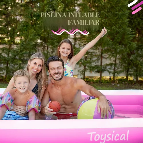 Vista 2 de Toysical Piscina Inflable para Niños y Adultos - 118 x 72 x 22 - Más Duradera que Otras Piscinas Inflables para Adultos - Incluye Parches