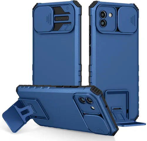 Vista 10 de Funda compatible con Samsung Galaxy M13 5G/A04 Dimensional Soporte Ventana Corredera Teléfono Móvil Funda Protectora a Prueba de Golpes para Samsung