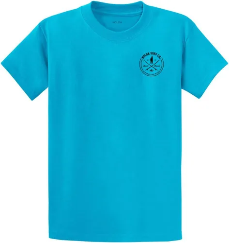 Vista 57 de Koloa Surf - Camisetas de algodón pesado para hombre, tallas grandes y altas Azul acuático/negro buscando diseño de ondas