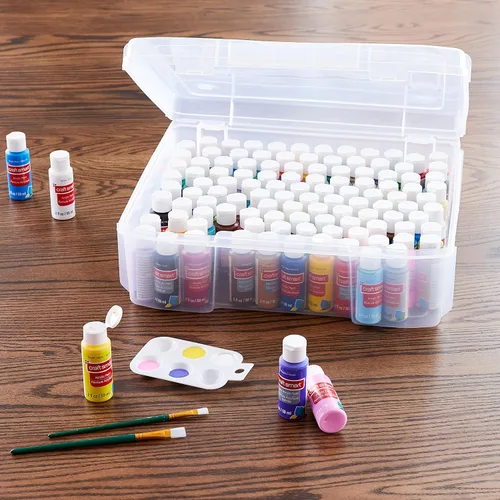 Vista 2 de Simply Tidy Almacenamiento de plástico de 12 x 12 pulgadas para organizar papeles, álbumes de recortes, hilo, artes y manualidades. Sin ácidos