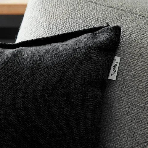 Vista 4 de Top Finel - Fundas de cojín de felpilla suaves para sofá, dormitorio, auto, 2 unidades Gris oscuro
