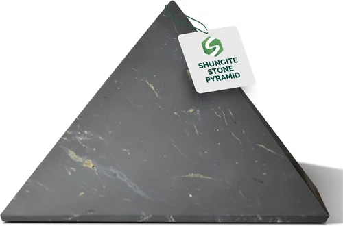 Vista 19 de Shungite World Auténtica pirámide de shungita pulida de 1.18 pulgadas / 1.18 pulgadas, cristal curativo natural de chakras, pirámide negra real