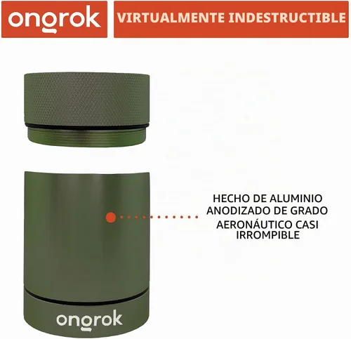 Vista 5 de ONGROK Recipiente de almacenamiento de aluminio, 6.1 fl oz, tarro a prueba de aire para preservar el olor y el aroma