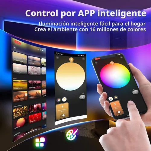 Vista 2 de GIDERWEL Kit de luces de tira LED ZigBee RGBW inteligentes ajustable de 10 m con controlador ZigBee 3.0, funciona con Hub Bridge Echo Plus