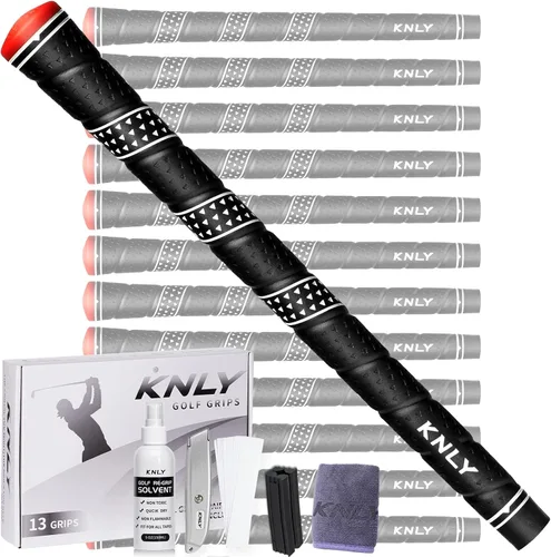 Vista 9 de KNLY Juego de 13 agarres de golf envolventes con tecnología de control de textura cóncava triangular, agarre de goma para todo tipo de clima