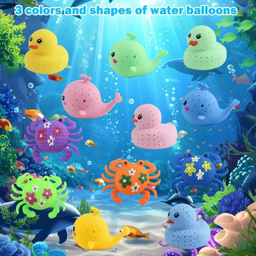 Vista 5 de 12 bolas de agua de pulpo para niños, juguetes sensoriales para aliviar el estrés flotante para piscina, playa, baño, juguete de bomba de agua