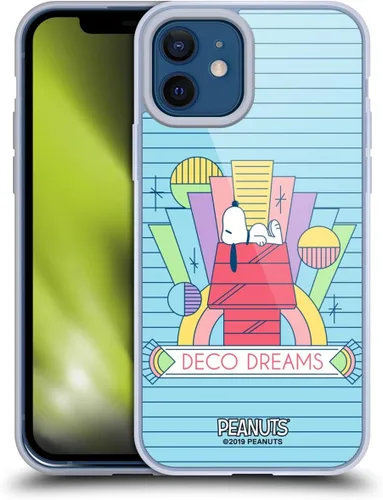 Vista 142 de Head Case Designs Snoopy Deco Dreams - Funda de gel suave con licencia oficial de Peanuts Blue Pattern compatible con Apple iPhone 7 Plus/iPhone 8