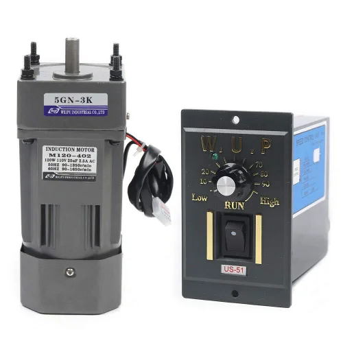 Vista 26 de 15W 10K AC110V 125 RPM Motor reductor de engranajes variable ajustable con controlador de velocidad para la industria