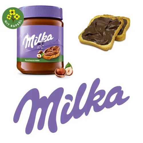 Vista 2 de Milka Crema para untar de avellana - 2 PAQUETES - 2 x 12.35 oz Tarros