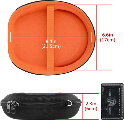 Vista 4 de Geekria Shield - Funda para auriculares compatible con Audio-Technica ATH-SR30BT, ATH-ESW9, ATH-SJ1, bolsa de transporte de viaje de repuesto