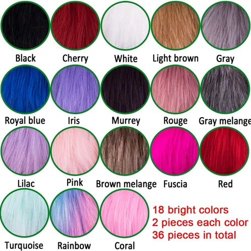 Vista 2 de SIQUK 36 pompones de piel sintética para manualidades, pompón esponjoso con lazo elástico para sombreros, bufandas, guantes, bolsas, accesorios