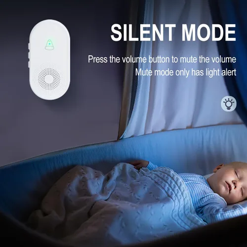 Vista 4 de Timbre inalámbrico con 5 receptores, 2 botones, timbre impermeable IP55, timbre remoto de 1000 pies/984.3 ft, 55 campanas de 5 volumen, LED