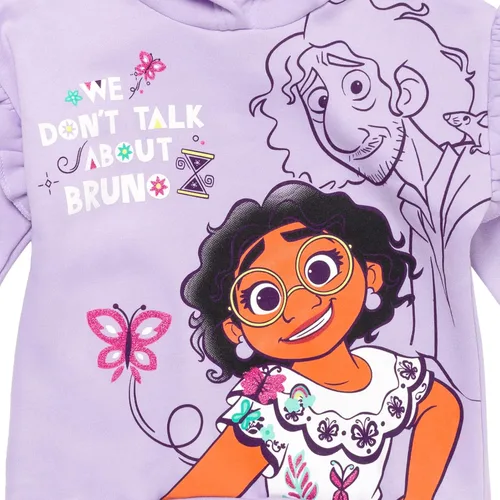 Vista 5 de Disney Encanto Mirabel - Sudadera con capucha de forro polar para niñas pequeñas y grandes