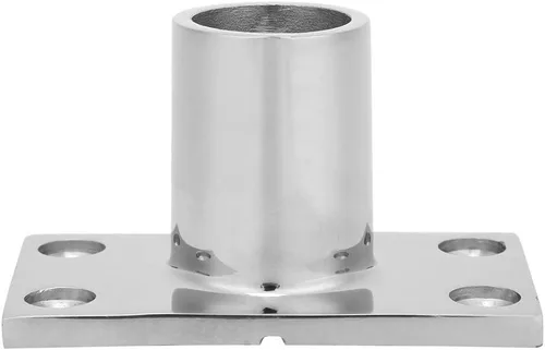 Vista 8 de Barandillas para barcos Pasamanos Montaje 316 Base rectangular Barandilla de Barco Base para Hardware de Cubierta Acero Inoxidable Barco Base Redonda
