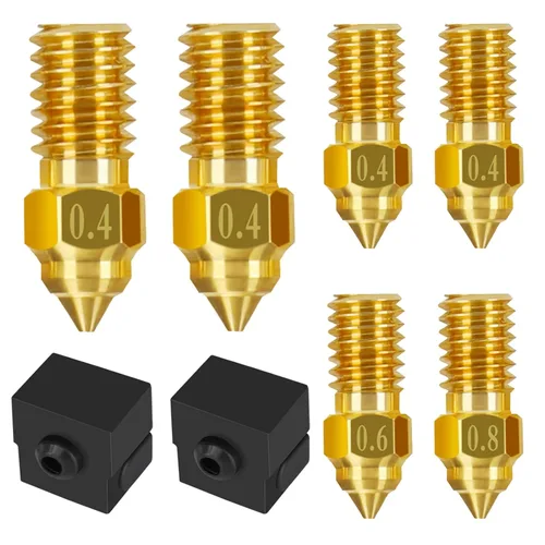 Vista 6 de Comgrow Ender 3 V3 SE PEI Spring Steel 9.252x9.252 in y 6pcs Ender 3 V3 SE Boquilla Kit con 2pcs Ender 3 V3 SE Bloque Calentador Bloque Cubierta