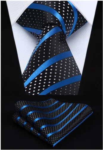 Vista 57 de HISDERN Juego de corbatas extralargas para hombre y pañuelo de bolsillo de 63 pulgadas, colección XL, caja de regalo, corbata, lote de 3